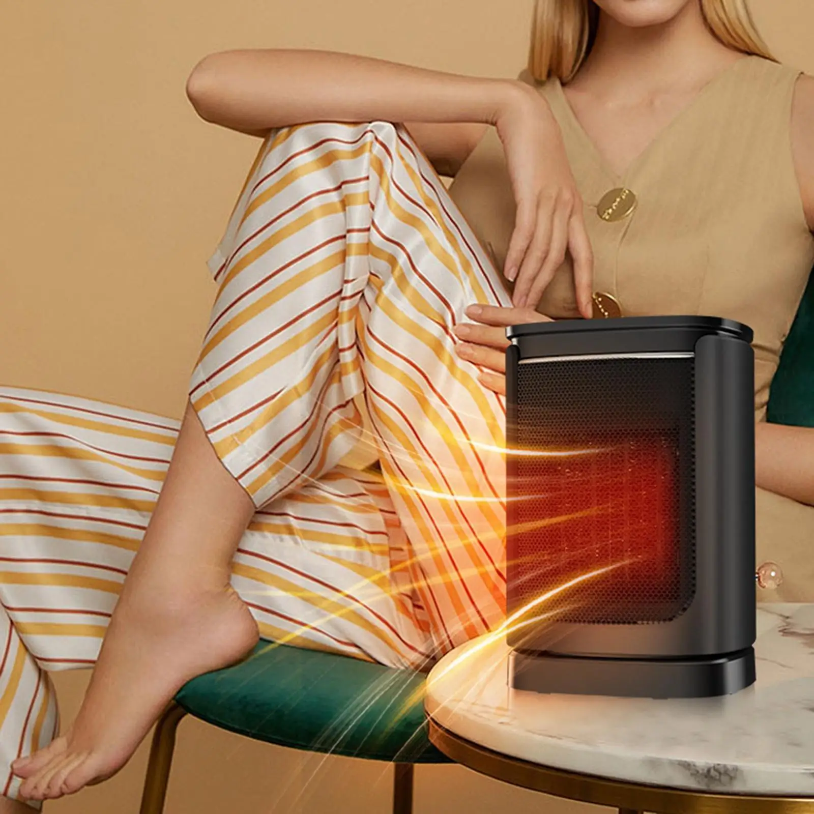 Small Space Heater Overheat Protection Personal Heater for Room RV Office