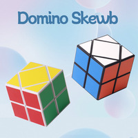 Mo Fang Zhai Domino Skew Cubes 2X2 White/Black Magic Cubes Puzzle Toys For Kids Gift Birthday Christmas Gifts