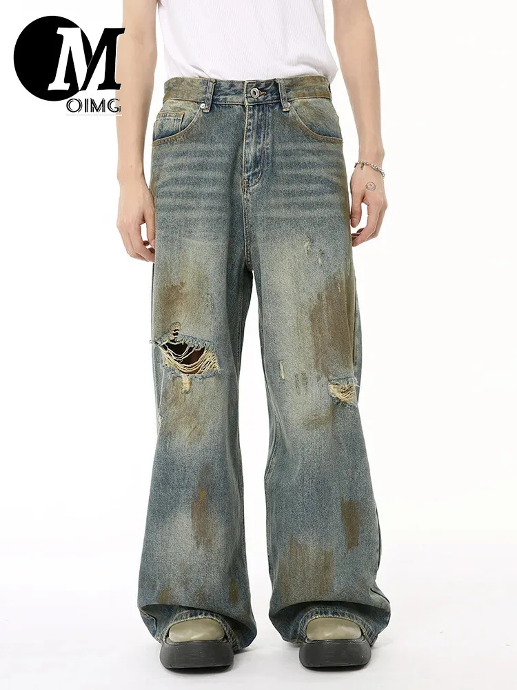 [OIMG] 2024 Summer New Product: Dirty, Scratchy, and Perforated Personalized Washed Jeans Trendy