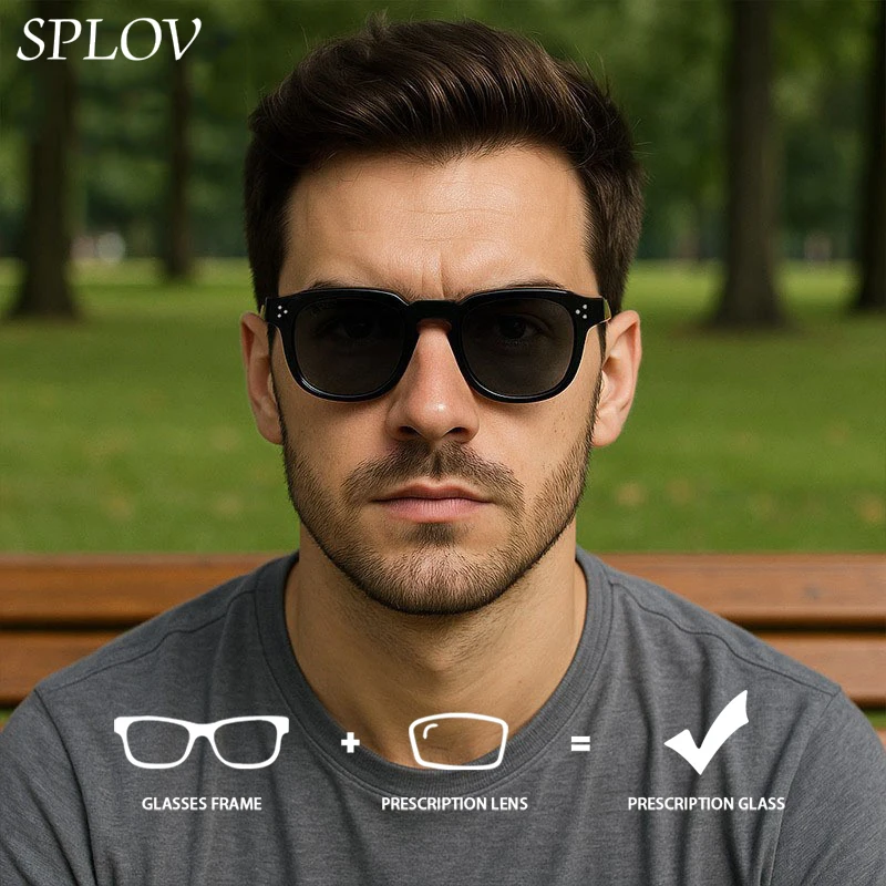 

Солнцезащитные очки SPLOV по рецепту, профессиональные индивидуальные HD-линзы, поляризационные солнцезащитные очки для близорукости с защитой от синего света для мужчин и женщин