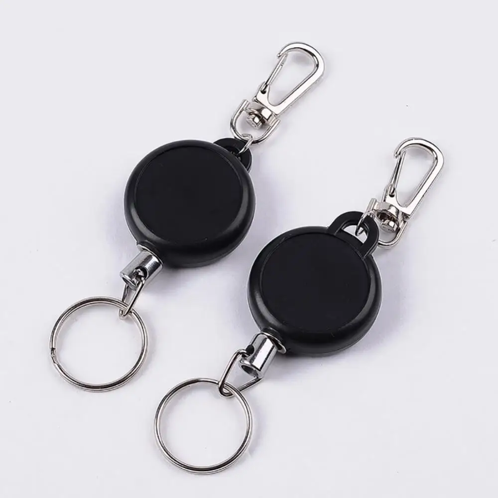 Fashion Flexible Keychain Key Ring Wire Rope Chain Stretched Bag Wallet Decor Trendy Accessories Key Holder