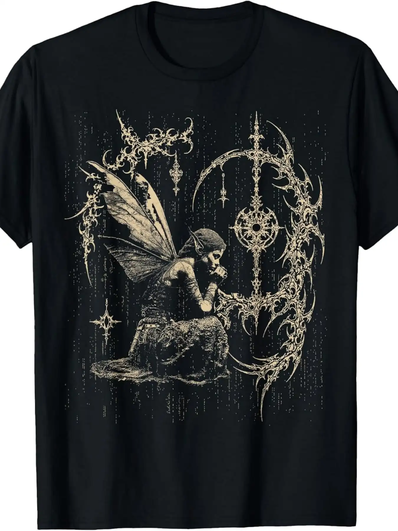 Unisex Gothic Grunge Dark Fantasy Fairy Graphic T-Shirt