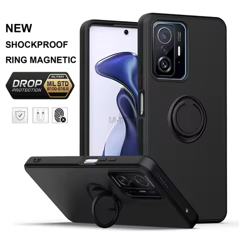 Magnetic Rotatable Bracket Case For Xiaomi 10S 10T Pro 11 11T Lite Pro 12 13 Xiaomi POCO X3 X4Pro 4G 5G F4 GT Finger Ring Cover