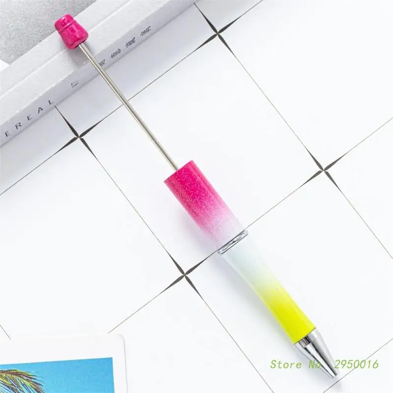 5Pcs DIY Bead Ballpoint Pens Retractable Ballpoint Pen Write Smoothly Novelty Writing Pen for Student Kid Game Rewards