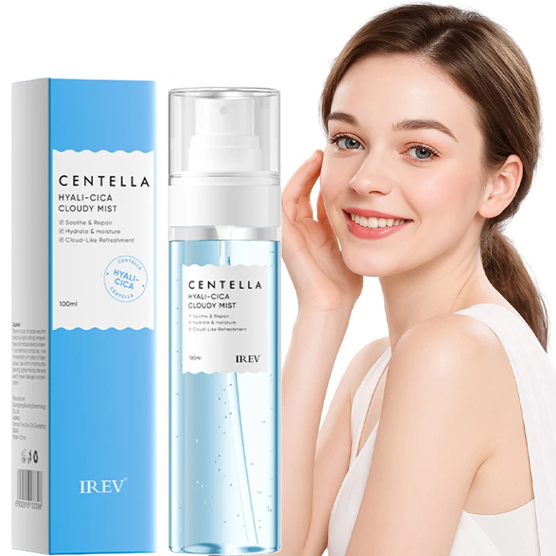 Centella Asiatica Hyaluronic Acid Facial Spray Toner Gently Soothes Redness Hydrate Moisturize Soften Skin Summer Spray 100ml