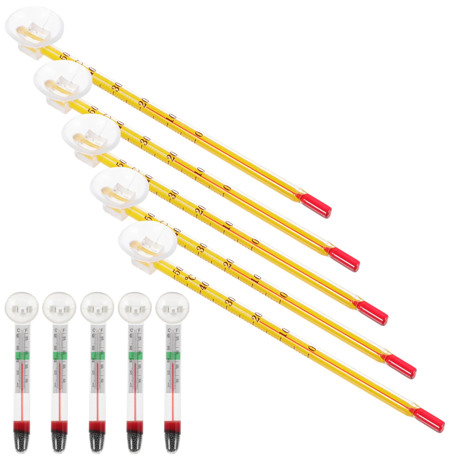10 Pcs Fish Tank Accessories Thermometer Water Case Temp Gauge Tool Plastic Indoor