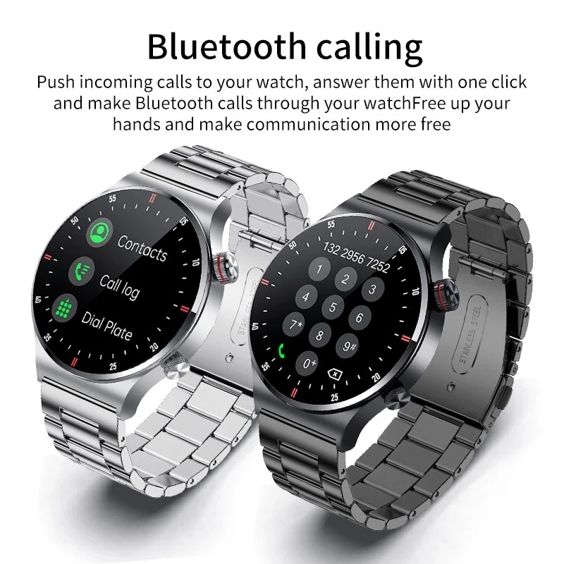 LIGE ECG + PPG Bluetooth Call Smart Watch 2023 Men AMOLED w pełni dotykowy sportowe zegarki NFC Men Smartwatch wodoodporny dla Android Ios