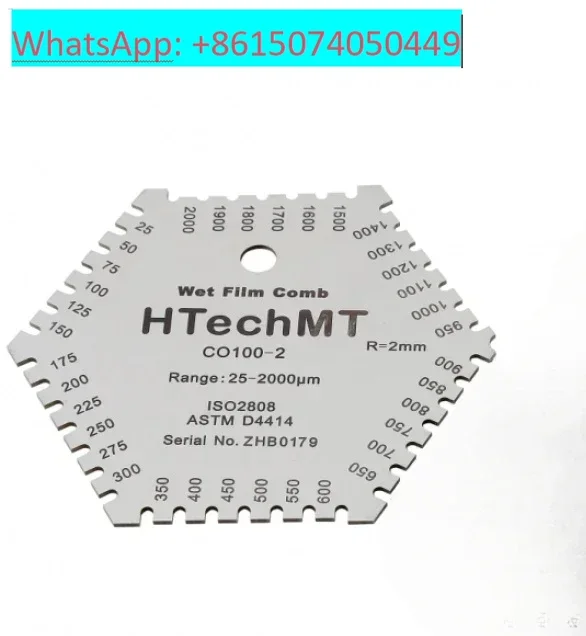 

Qise Germany HTechMT Total Wet Film Card Гребень для влажной пленки WetFilm Gauge CO100-1CO 2CO