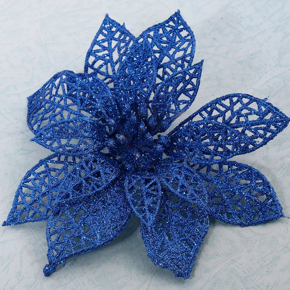 

15Pcs Christmas Artificial Simulation Flowers Decorative Fake Flower Decor Xmas Tree Adornment Home Decor Artificial Flower