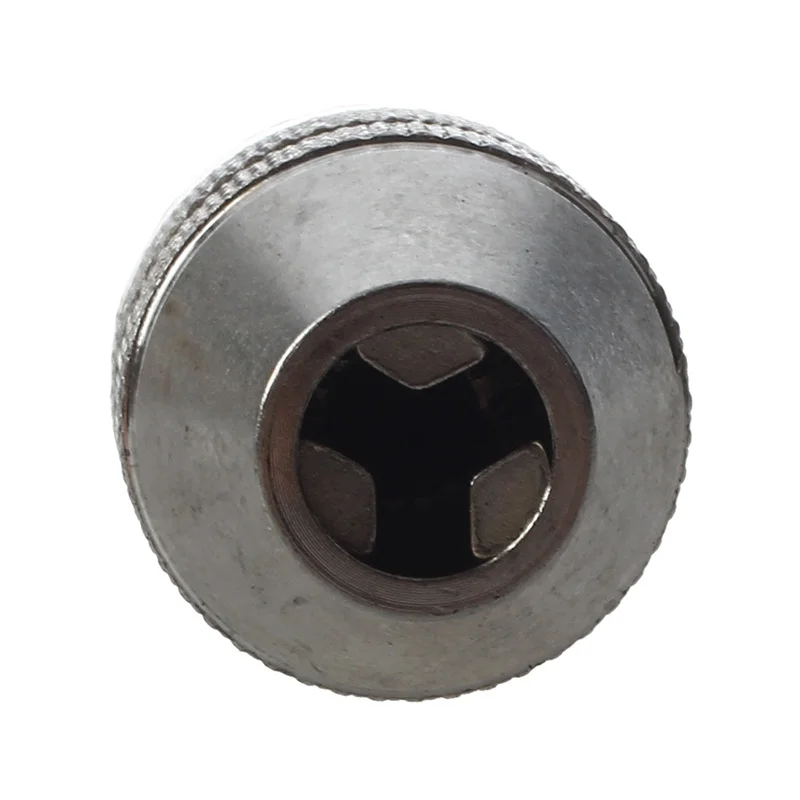 Portabrocas sin llave, adaptador de cambio rápido, convertidor, vástago hexagonal, plateado y negro, 6mm