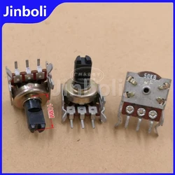 2PCS R121 Type Single Horizontal 3Pins With Bracket B50K 50KB Speaker Mobile Volume Adjustment Potentiometer Shaft Length 10MM