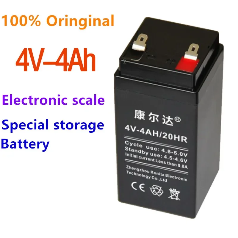 100% Original. 4V 4.0Ah. Lead Acid Rechargeable Battery. Application. Electronic Scale Desktop. Emergency Light. Children's Toy