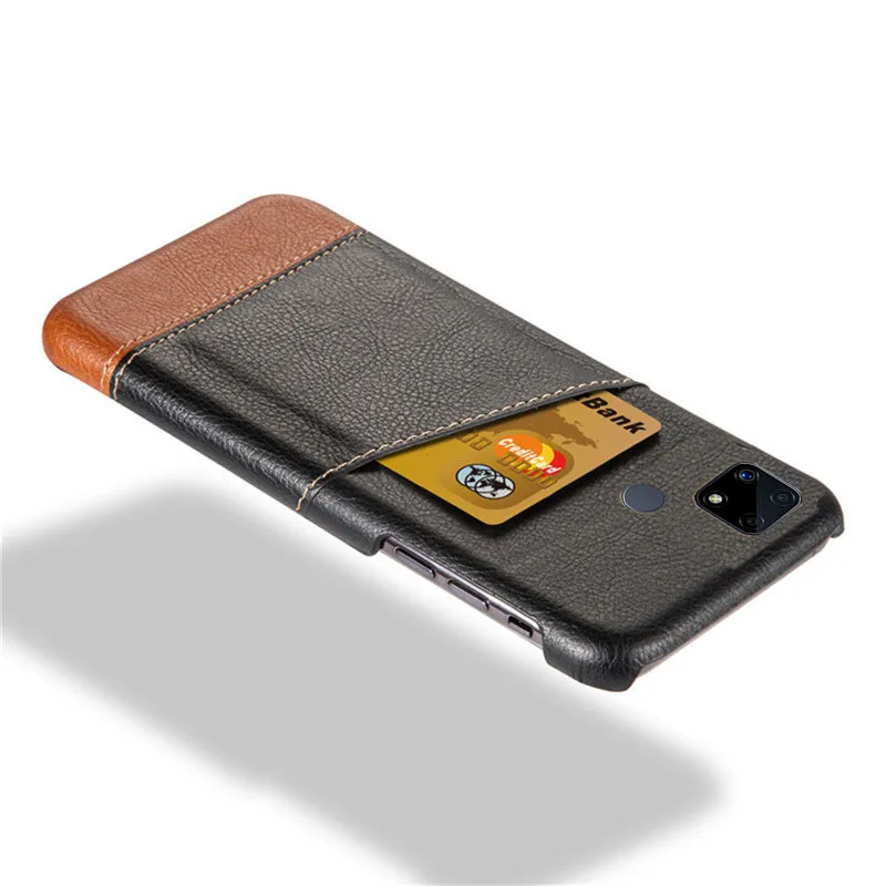 

Card Case For OPPO Realme C25S Case For Realme C25S Mixed Splice PU Leather Credit Card Holder Cover For Realme C25S C 25S Funda