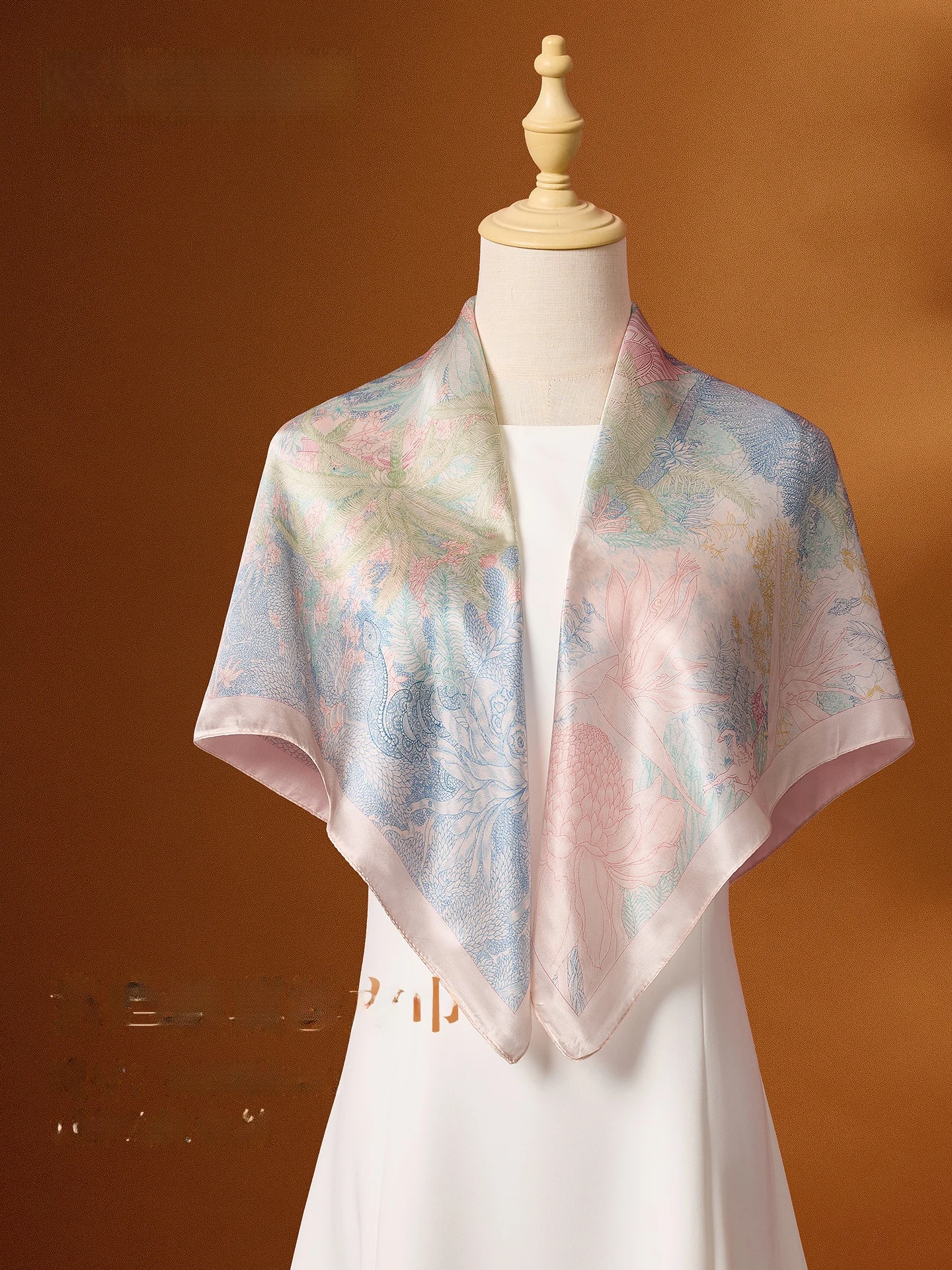 100-silk-scarf-women's-summer-new-style-tie-neck-gift-box-mom's-birthday-present-square-shawl-comfortable-soft-flor