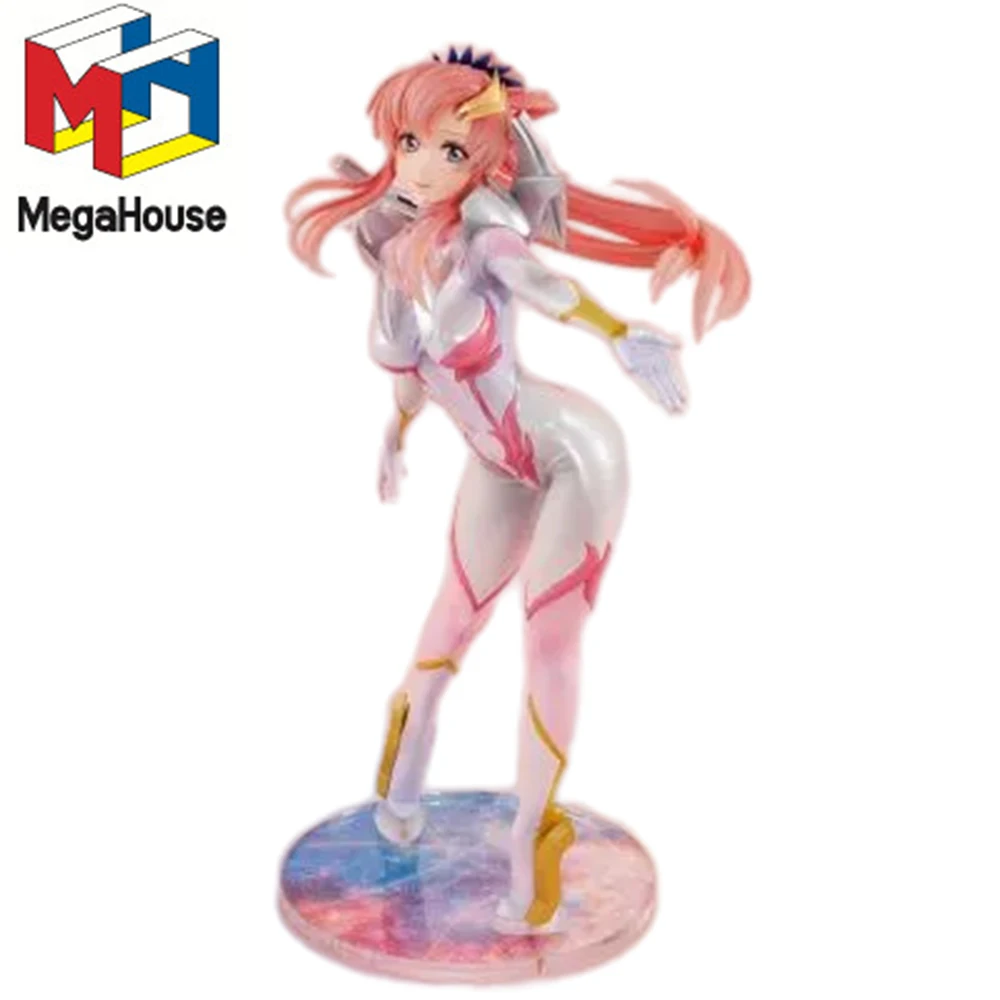 In Stock Original MegaHouse GGG Mobile Suit Gundam SEED FREEDOM Lacus Clyne Pink Long Hair Pilot Suit PVC Anime Character