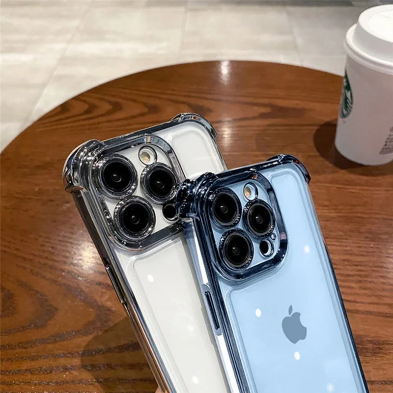 Luxury Electroplate Transparent Phone Case For iPhone 11 12 13 14 15 16 Pro Max Plus Clear Bumper Shockproof Protection Cover - náhled 3