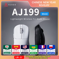 NEW AJAZZ AJ199 MAX Lightweight 51g Triple Mode Bluetooth Wireless Gaming Mouse with USB Wired 26000DPI For Computer PC Laptop