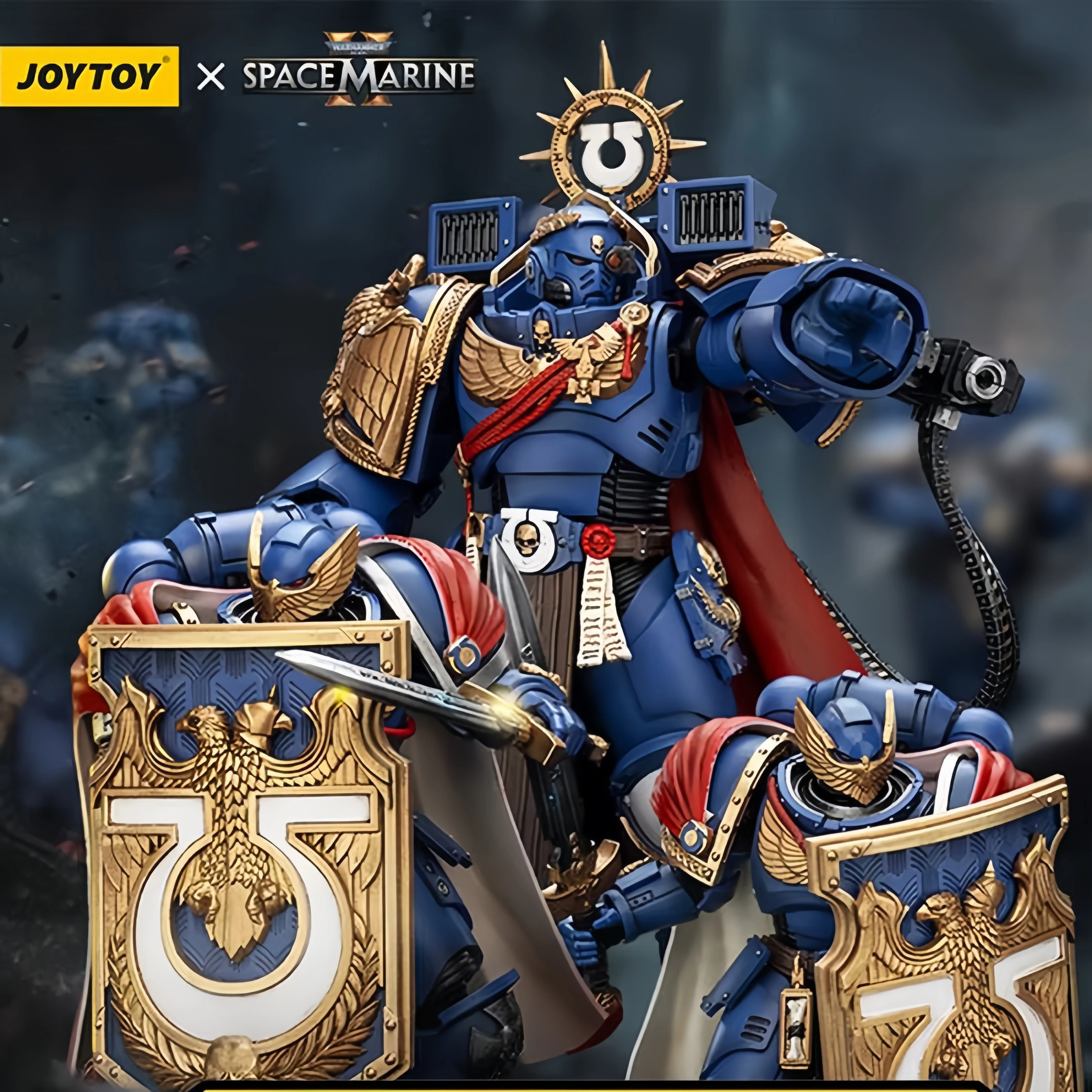 Новинка, хит продаж [предварительный заказ] Joytoy Warhammer40k 1/18, фигурки героев Ultramarines Marneus Calgar & Vikrix Honor Guard, 2 шт., модель, подарки, игрушки