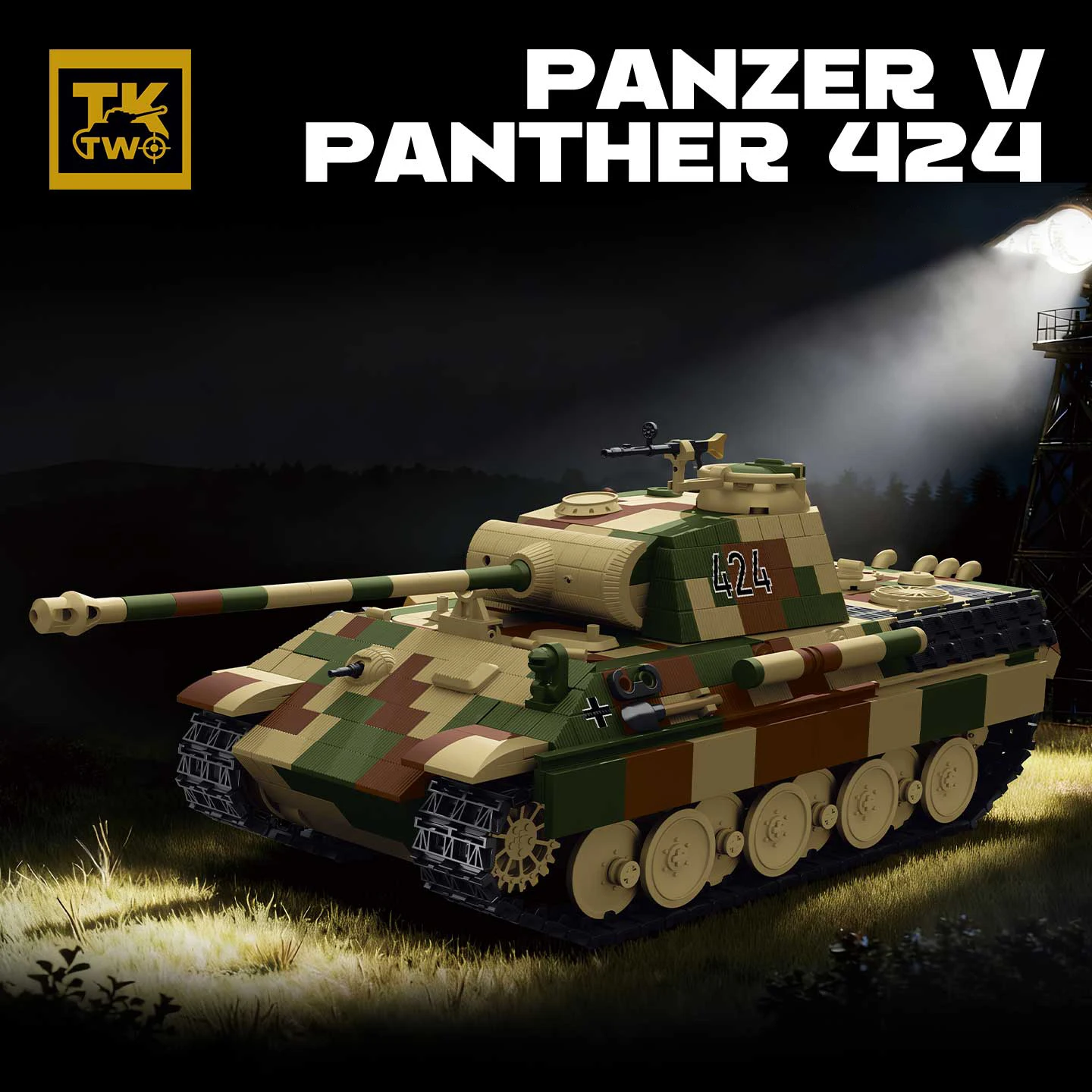 

Конструктор «Танк Чёрная Пантера» из серии «Вторая мировая война» с гусеничным бронированным транспортным средством, высококачественная игрушка-подарок для мальчиков