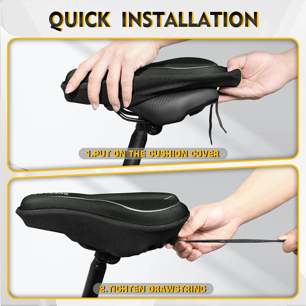 BUCKLOS bike saddle cover breathable bicycle seat cover comfortable mountain bike gel saddle covers bicycle accessories view 5