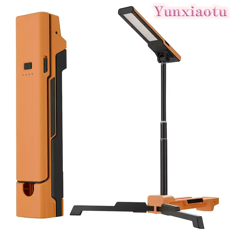 Foldable LED Work Light with Tripod Stand, Adjustable Height & Angle for Workshop, Garage, Camping
