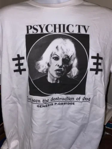 Camicia TV psichica MediumRare OOP Genesis P Orridge pulsore sperimentale Gristle maniche lunghe o corte