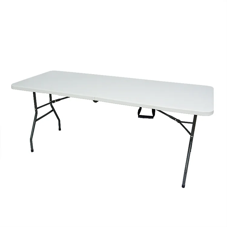 Hot Sale Modern Indoor Outdoor Events Wedding Rectangular White HDPE Plastic Folding Picnic Dining Table