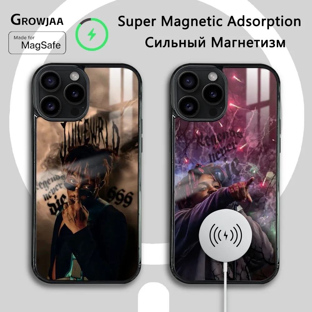 

Rapper L-Lil Tjay Phone Case For iPhone 16 15 14 13 12 11 Pro Max Plus Mini New Magsafe Mirror Wireless Magnetic Cover