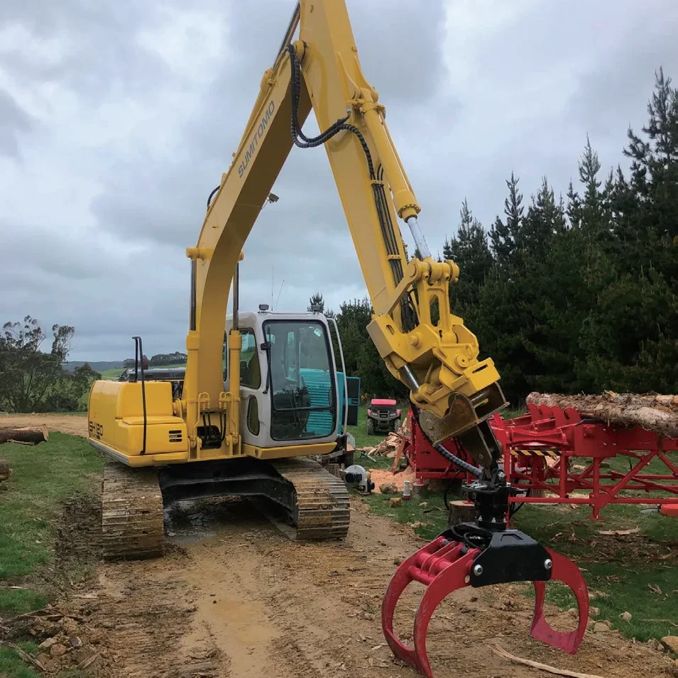 

Мини-экскаватор с бортовым поворотом, вращающийся по дереву, лесной захват с гидравлическим вращающимся станком