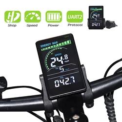 M6C Odometer Applicable To UART2 Electric Bike Bicycle Computer Wired Speedometer Waterproof Bicycle Bicycle Computer