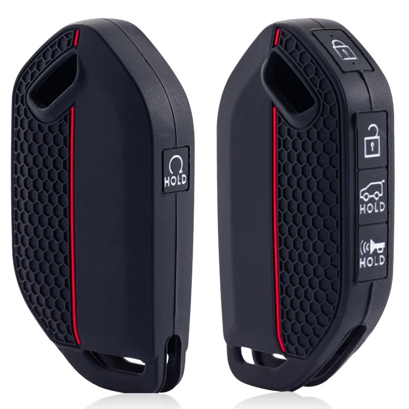 Schlüsseletui für Kia Ev9 EV5 K3 K5 Carnival Picanto GT Line Sorento MQ4 KA4 2024 2025 Silikon-Schlüsselhalter-Abdeckung Keyless Remote Shell