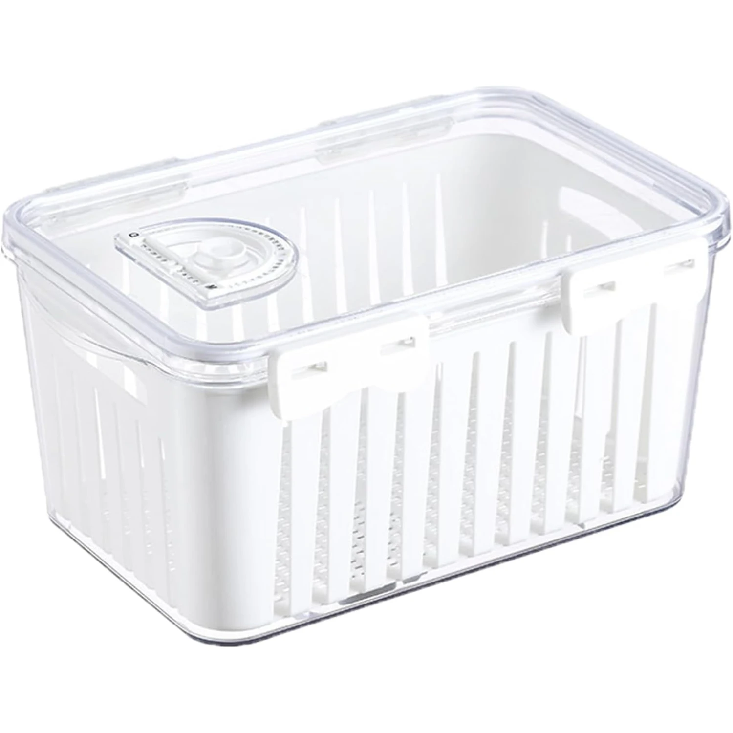 Convenient Sealed Food  Container Multi Functional Kitchen Fridge   With Removable Drain Tray And Lid