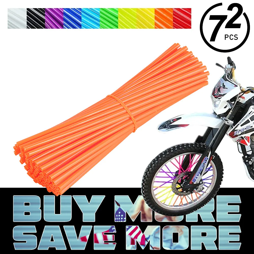 72PCS 24cm Universal Dirt Bike Speichen Abdeckungen Motorrad Felge Speichen Wrap Kit Skins Schutz Abdeckung Für motocross Fahrrad
