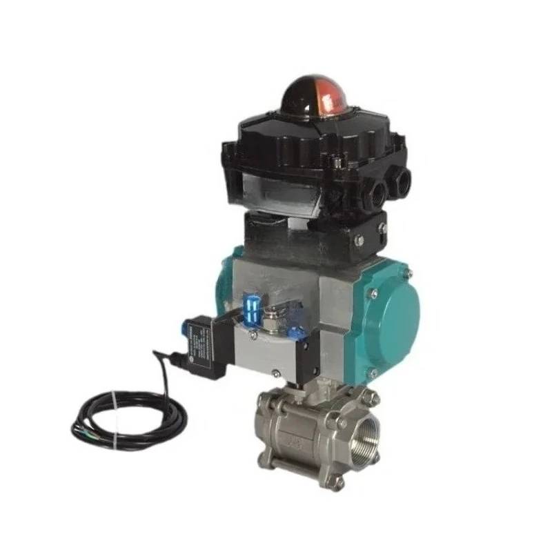 

Explosion-proof pneumatic three-piece ball valve, internal thread, welding all-inclusive type, oil-free degreasing wire port