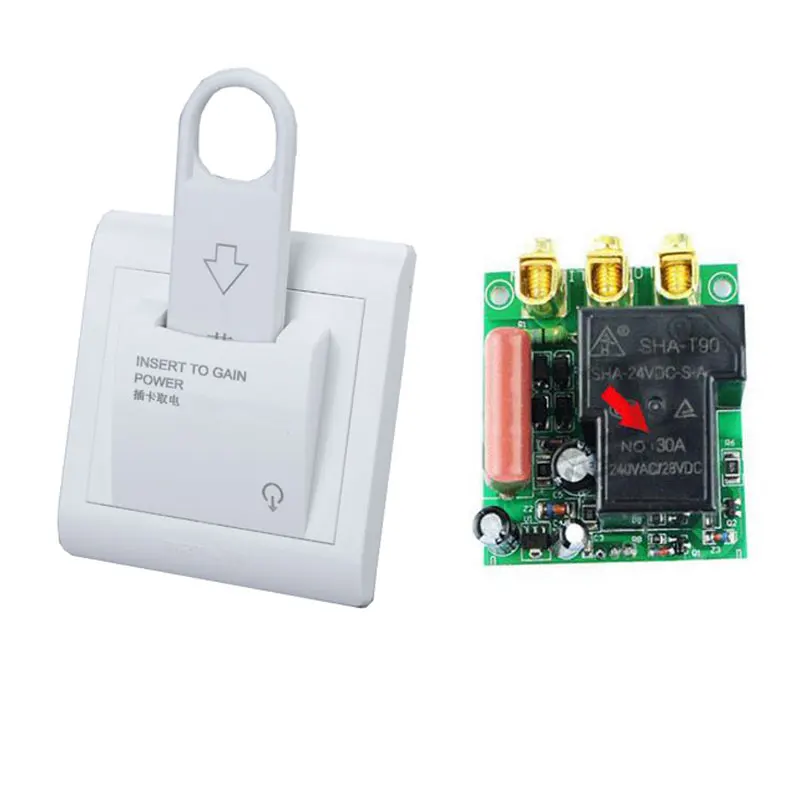 10pcs 86X86mm Hotel Energy Saving Switch Magnetic Card Plug-in Switch 40A Three Line Insert Key for Power, Without Time Delay