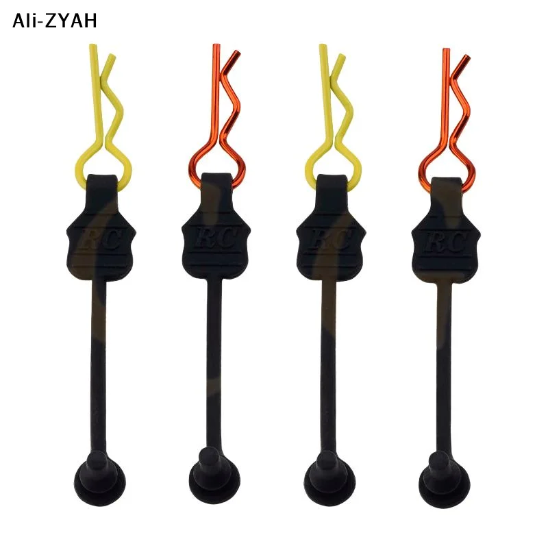 

(YY)4Pcs 2025 New Silica Gel Body Clips Retainer For 1/10 1/8 Scale RC Model Car Arrma Granite Kraton 6s Upgrade Parts