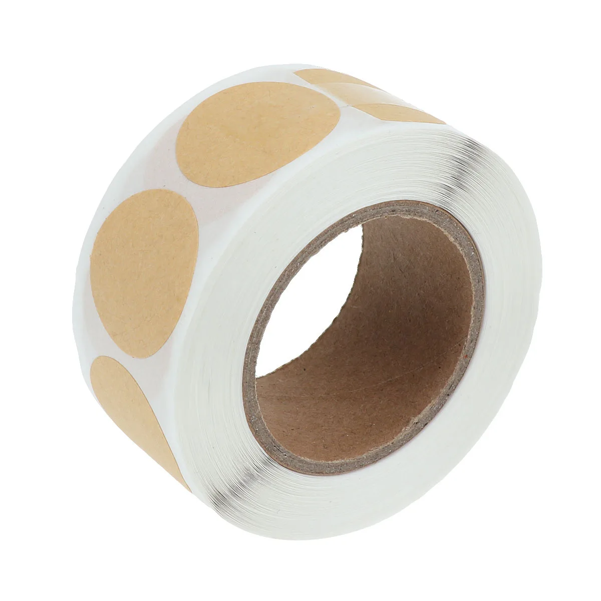 

500Pcs Adhesive Kraft Paper Stickers Round Sealing Labels Blank Writable Printable for Packaging Gift Scrapbooking