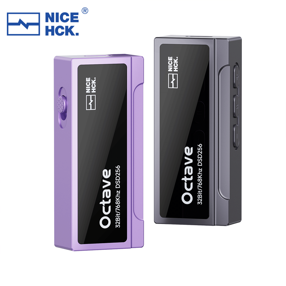  NICEHCK Octave Type-C Portable DAC Headphone Amplifier ES9039Q2M Decoding Chip Dual SGM8262 Op-Amp 3.5mm 4.4mm Output Audio AMP 