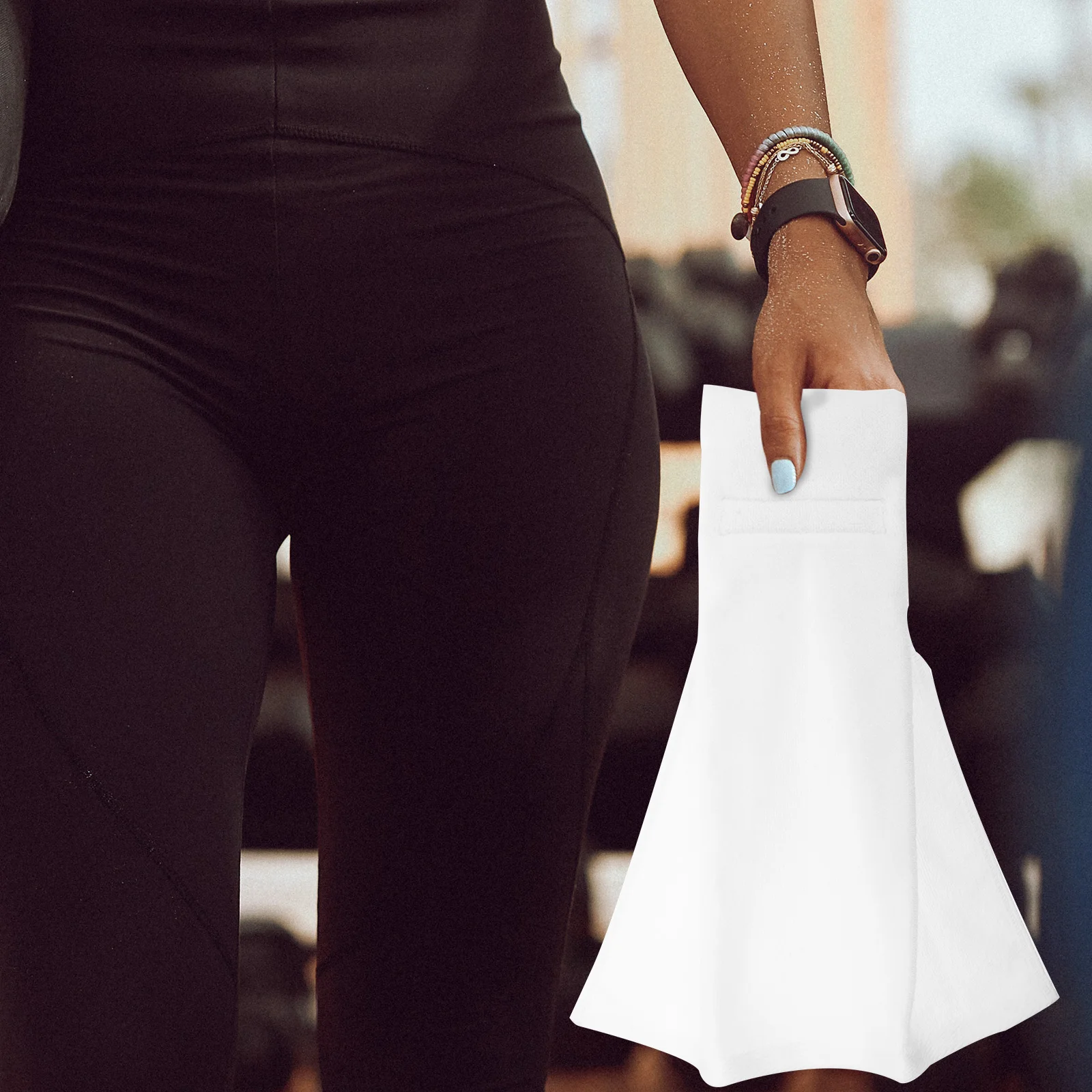 

2 Pcs Sweat Sports Towel Workout Gear Breathable Quick Dry White Cotton Gym Towels for Working