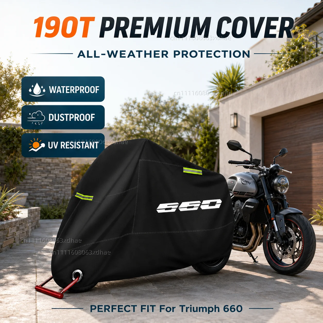 

Premium Motorcycle Cover All Weather Dust Rain UV Protection 190T Oxford Cloth For For Triumph Trident 660 Sport Tiger 660
