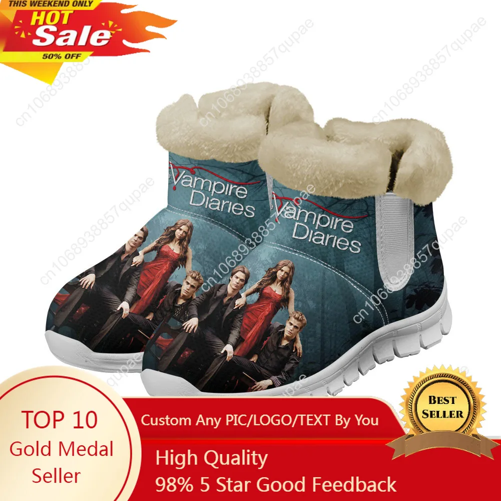 

The Vampire Diaries Snow Boots Damon Salvatore Mens Womens Teenager Shoes Keep Warm Casual Lightweight Sports Custom Sneakers