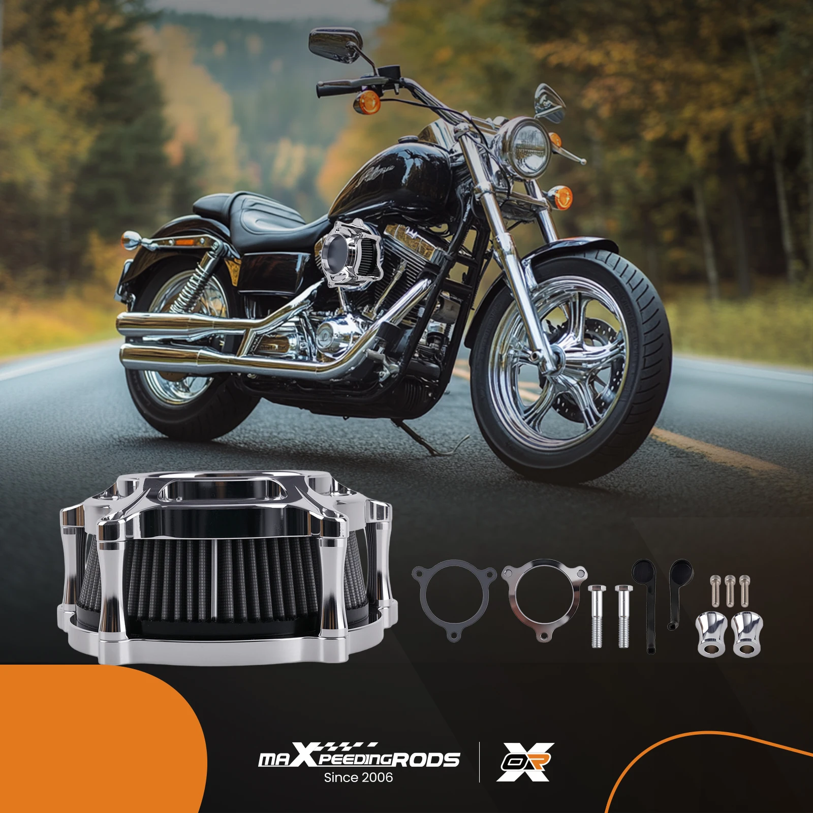 Performance Air System for Harley Street Glide Softail 2017-2024 Black