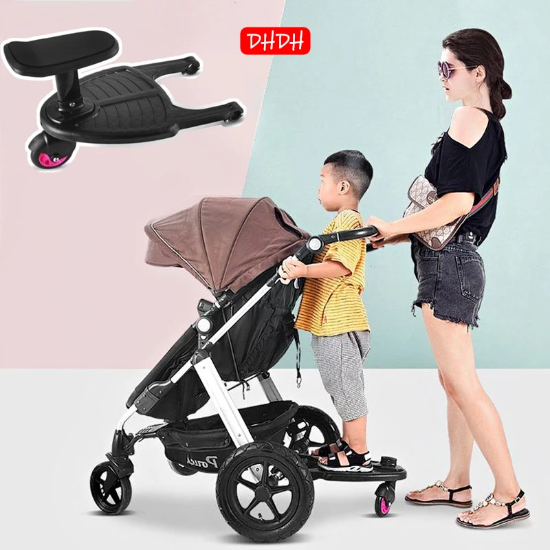 

Universal Children Stroller Pedal Adapter Second Child Auxiliary Trailer Twins Scooter Kids Standing Plate Stroller Accessories