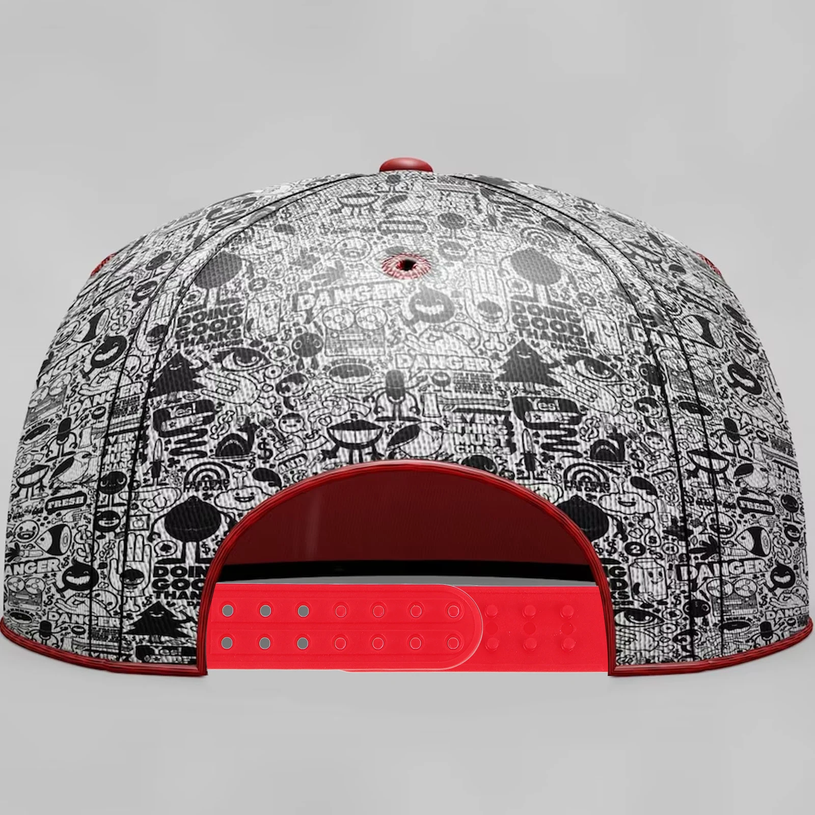 

5 Sets Buckles Plastic 7 Holes Single Row Snapback Extender Hat Snapback Replaceable Red Adjustable Straps Cap Supplies Portable