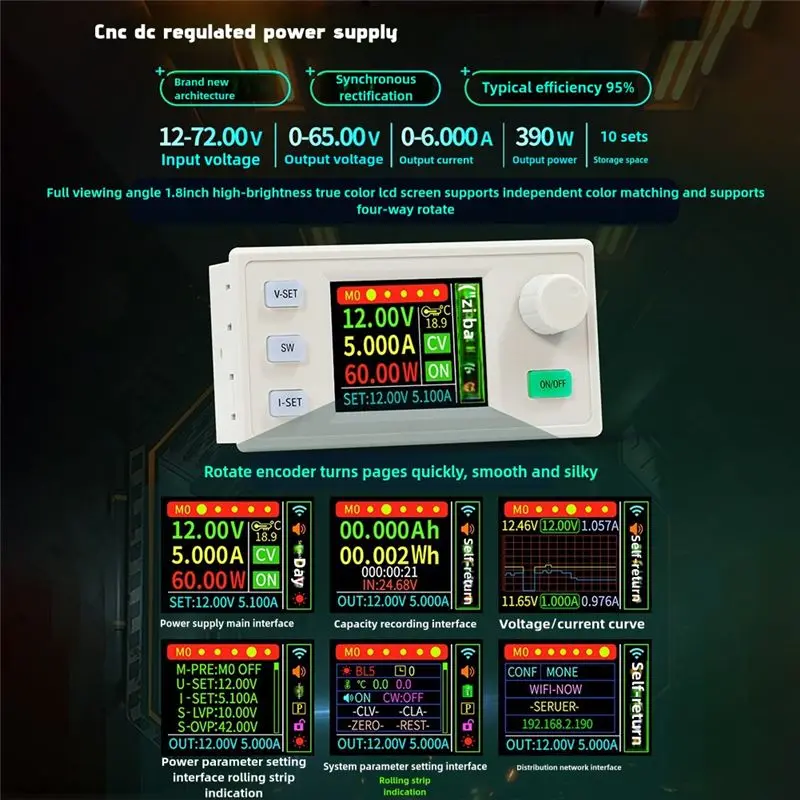 XY6506S Adjustable DC Regulated Power Supply 65V 6A 390W Step-Down Module for Constant Voltage Current