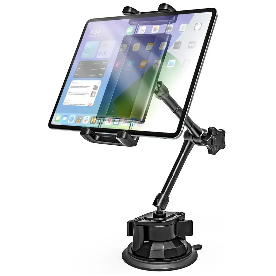 

Крепление-держатель для планшета на приборную панель, лобовое стекло, люк автомобиля, грузовика, пикапа, фургона, сверхпрочное металлическое, для 4-12 дюймов