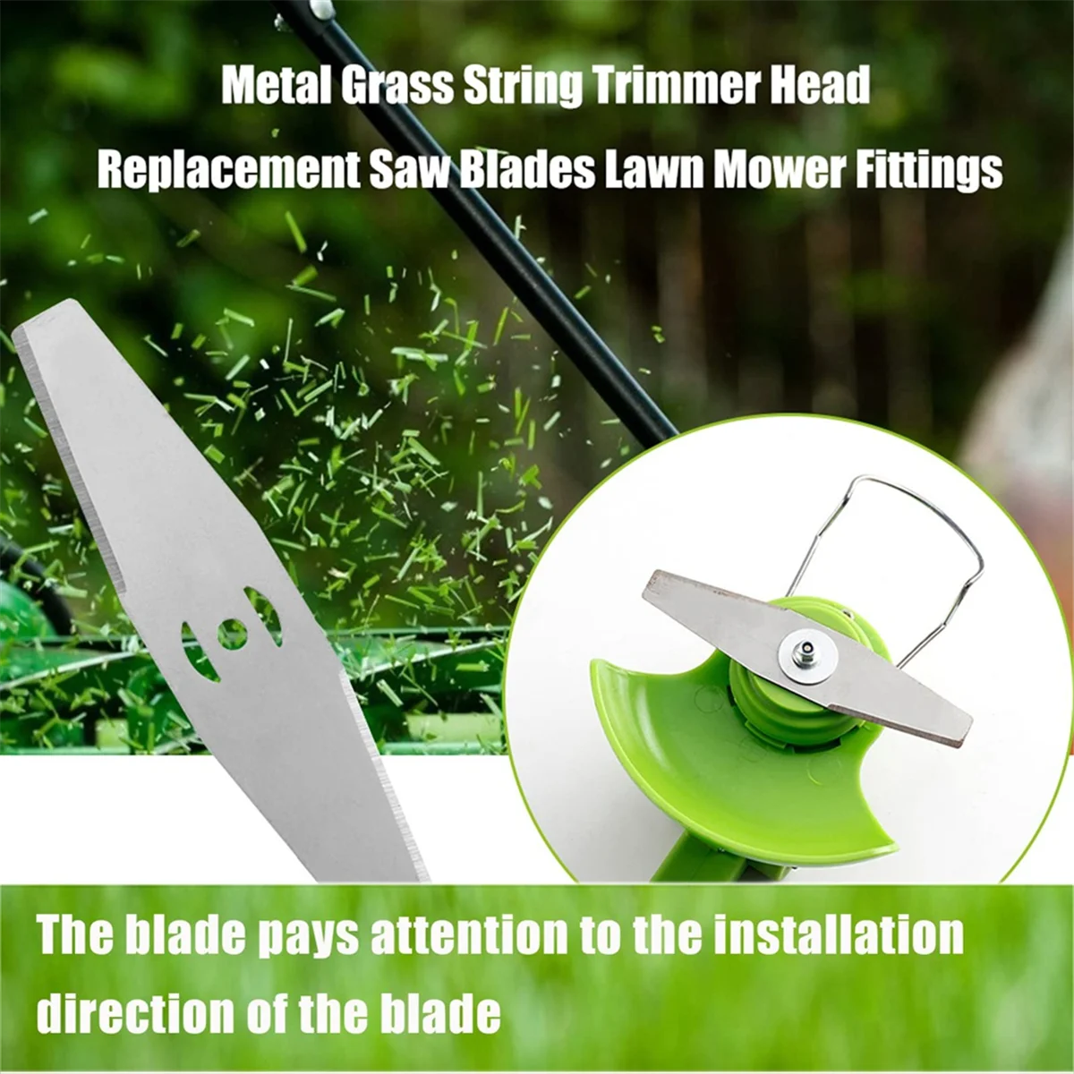L33A_Grass Trimmer Replacement Blade Cordless Lawn Edger Brush Cutter Blade Heads Accessories for Cordless Stringless Trimmer
