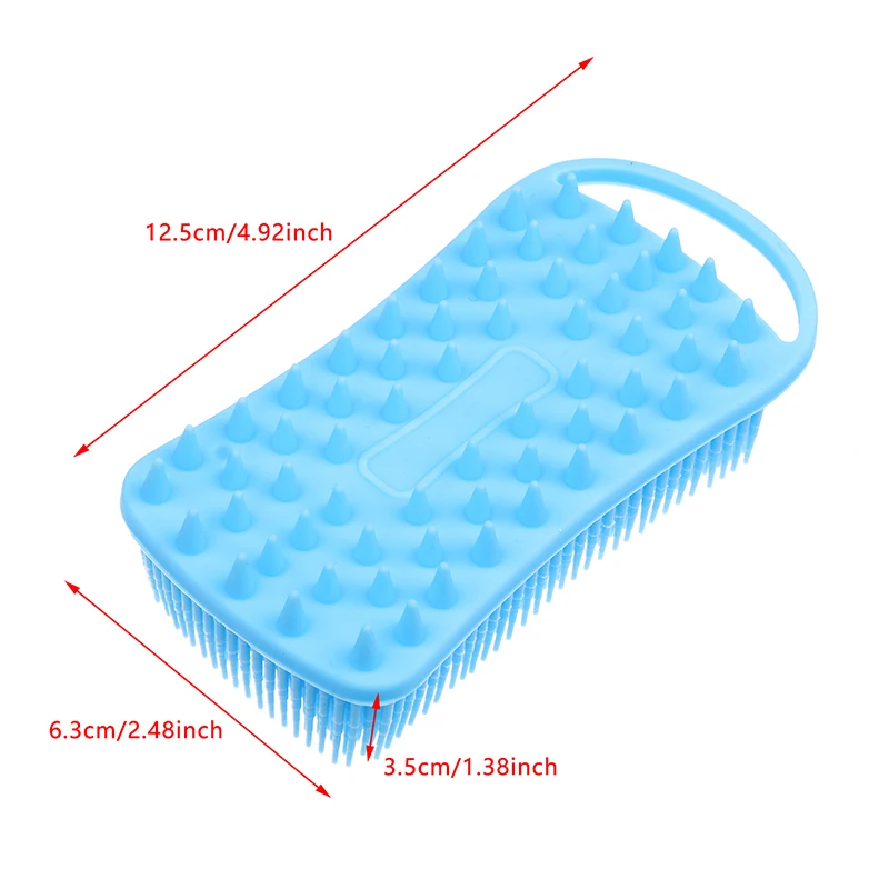 Double-Sided Silicone Shower Brush, Soft Scrubber, Scalp Massager, Shampoo Brush, Body Brush, Skin Clean Tool, 2 em 1