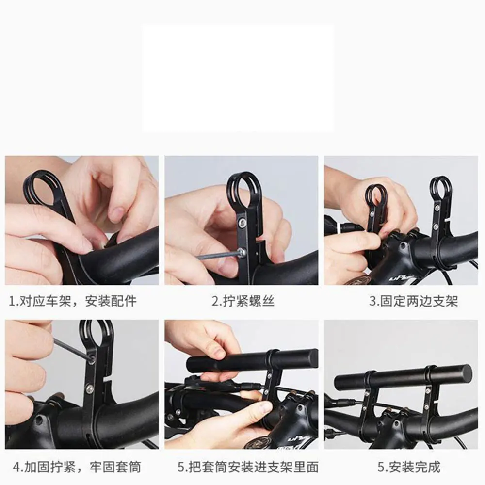 10cm Motorcycle Bicycle Handlebar Extended Bracket MTB Headlight Mount Extented Bar Road Mountain Handlebar Extender Rack Parts - view 3
