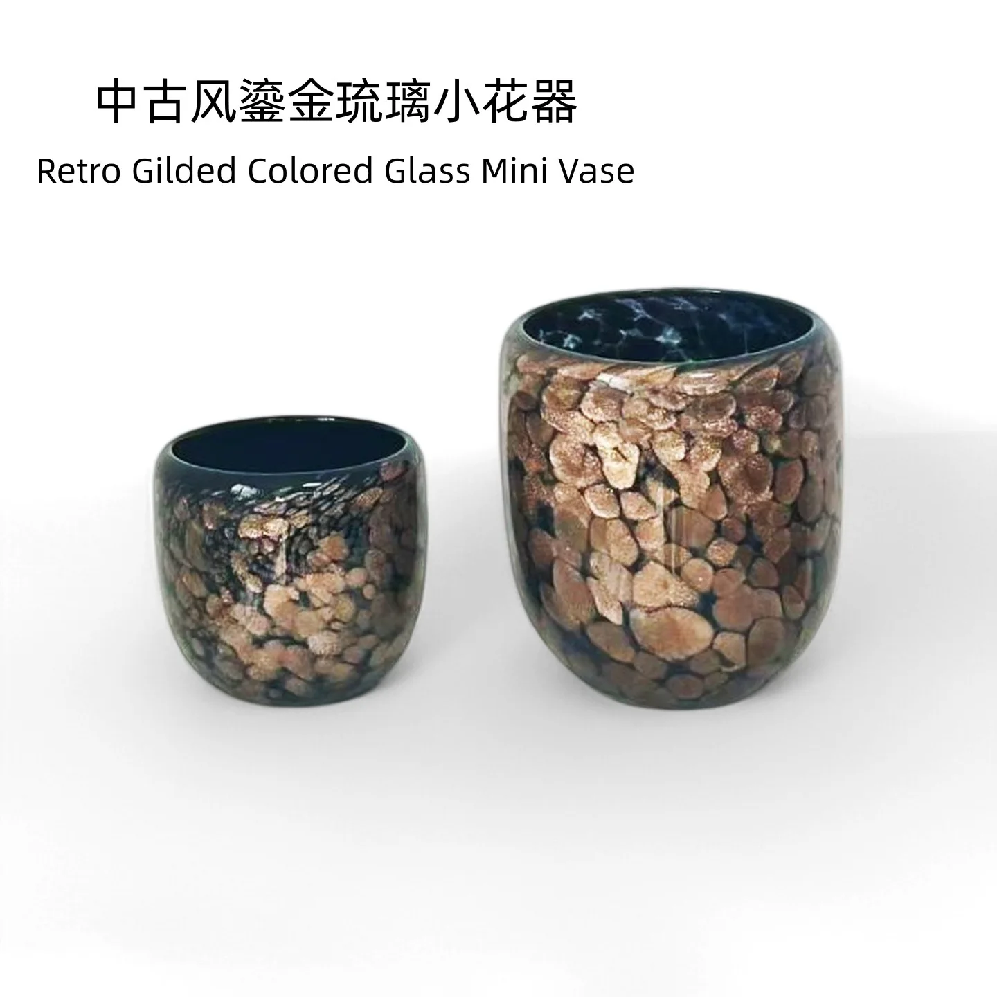 Cross-border gilt glazed flower ware craftsmanship, living room, bedroom, study can be placed, gift-giving ornaments